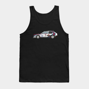 Lancia Delta Rally Martini Racing Illustration Tank Top